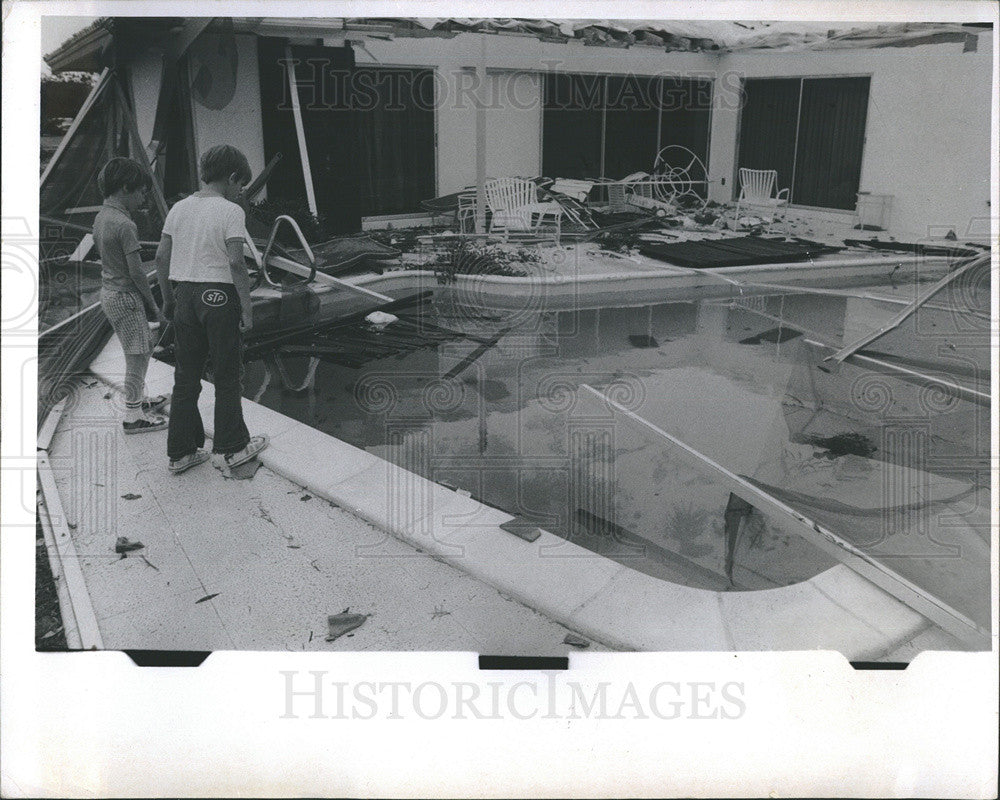 1972 Press Photo Trailer park Tornady damage - Historic Images