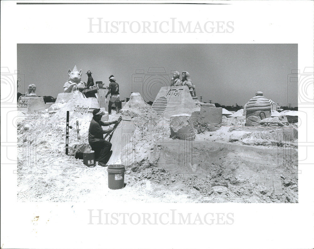 1987 Press Photo Intl Sandcastle Competion in Florida - Historic Images