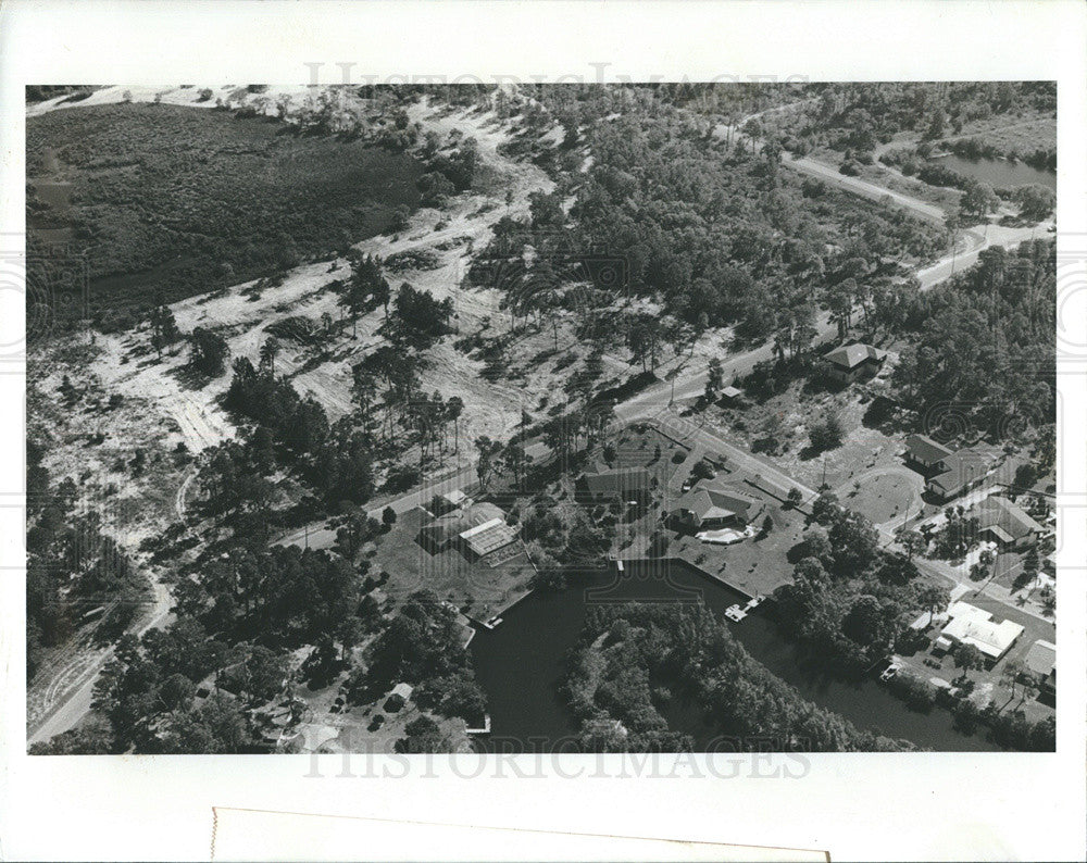 1981 Press Photo Bailey&#39;s bluff Pasco Co,Fla aerial view - Historic Images