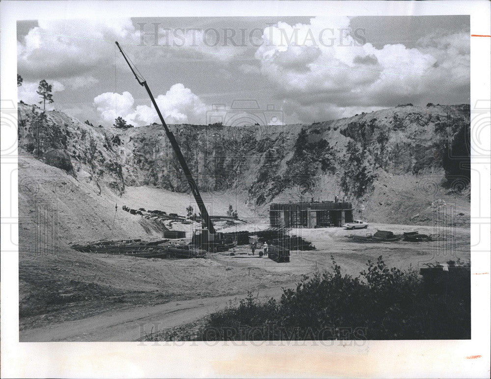 1976 Press Photo Construction, Crystal River, Satellite Earth Station - Historic Images