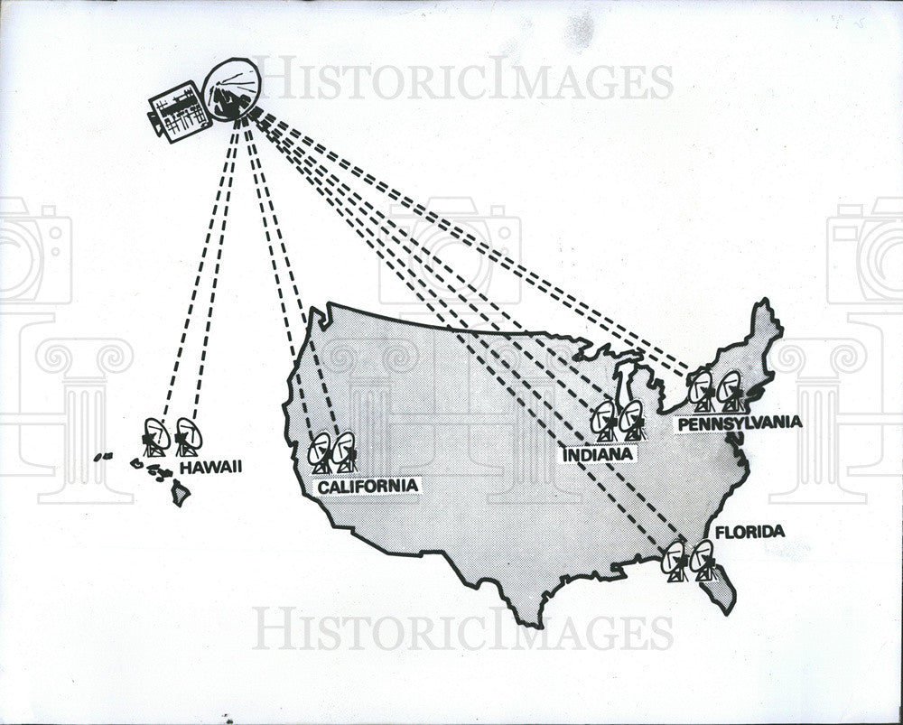 1977 Press Photo GTE Communications Launches New Satellite System - Historic Images