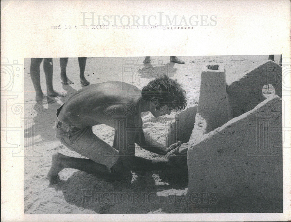 1971 Press Photo Sand sculpture in St Petersburg Fla - Historic Images