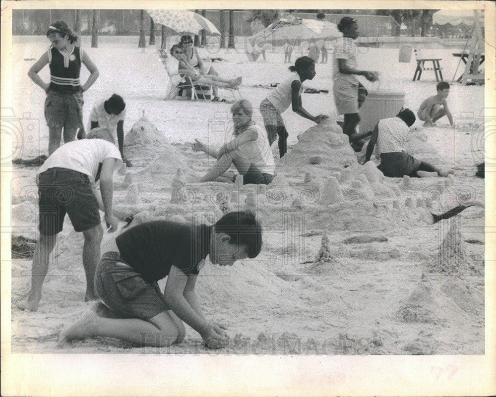 1967 Press Photo Suncoast Beache First Annual Sandcastle Contest St Petersburg - Historic Images