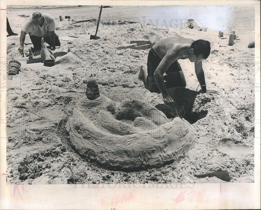 1966 Press Photo !st Annual St Petersburg Sandcastle Competition - Historic Images