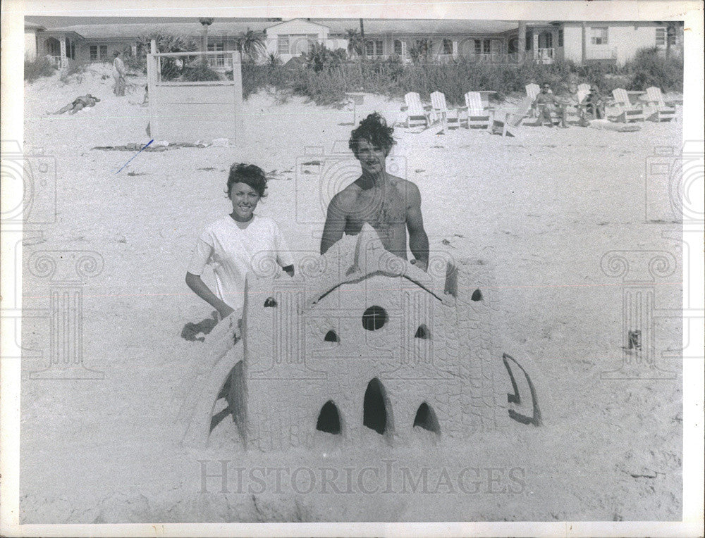 1971 Press Photo Sand Castle - Historic Images