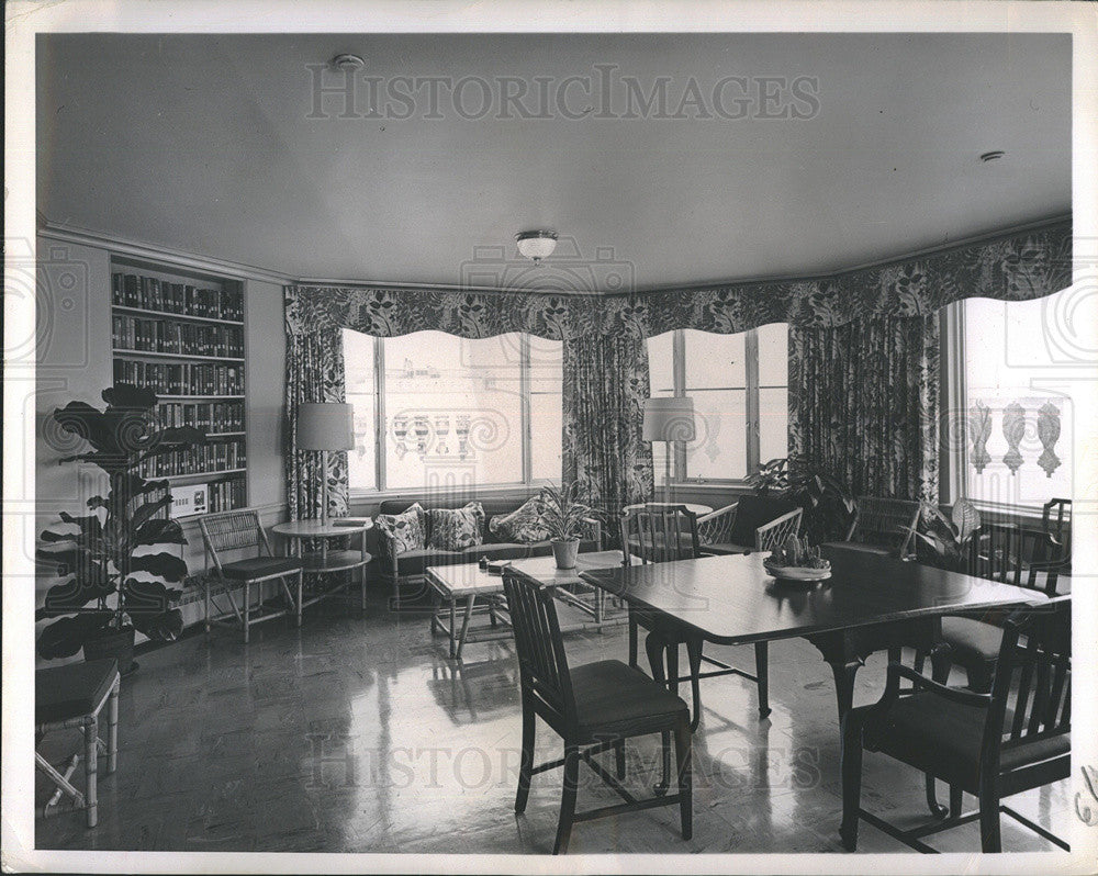 1952 Press Photo Solarium on Top Floor of White House - Historic Images