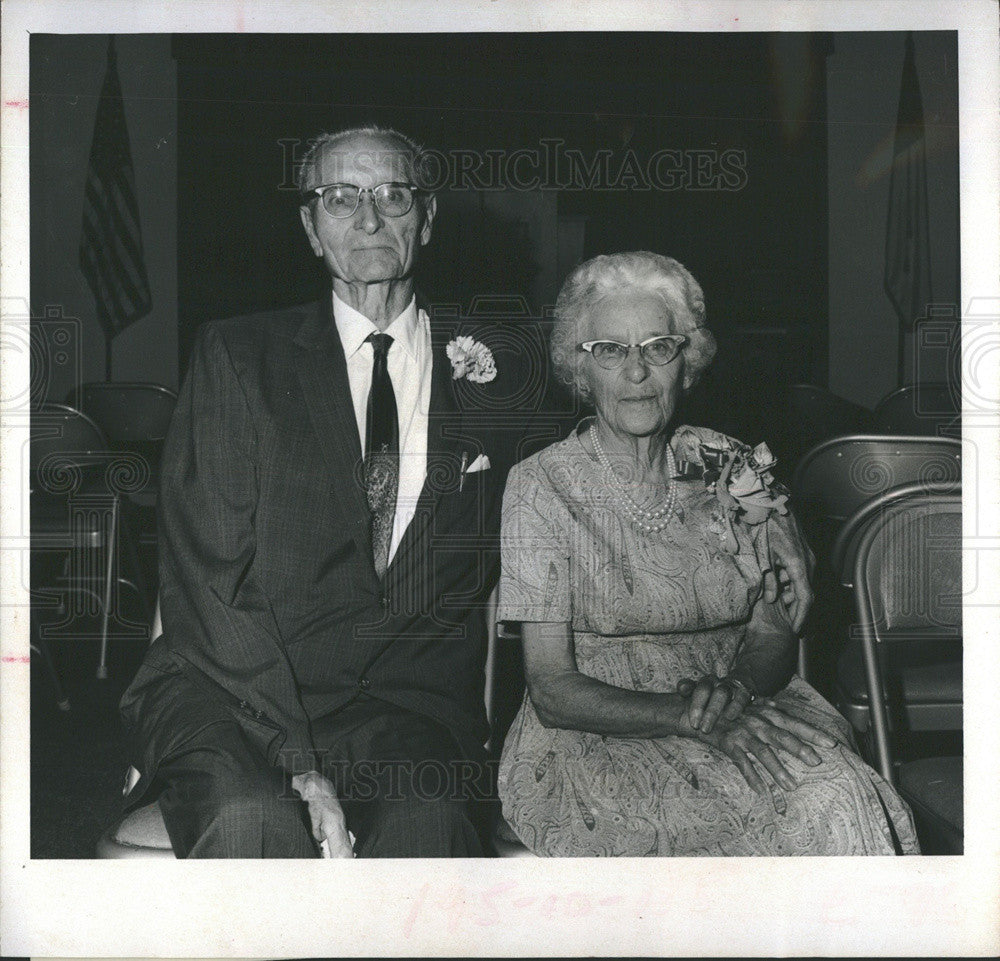 1971 Press Photo Mr. And Mrs. Claude Stretch Celebrate 65&#39;th Wedding Anniversary - Historic Images