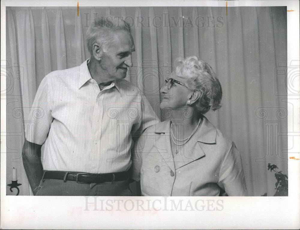 1971 Press Photo Mr, Mrs Lee Arnagost, 55th Wedding Anniversary - Historic Images