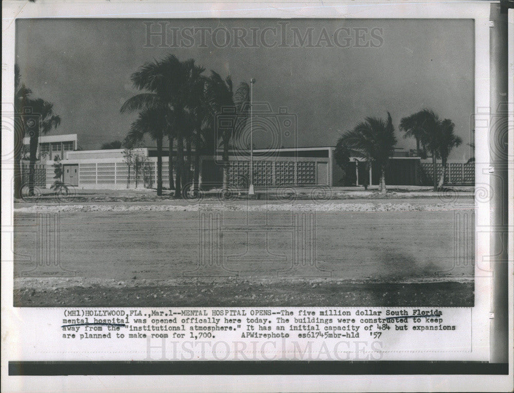 1957 Press Photo South Florida State Mental Hospital - Historic Images