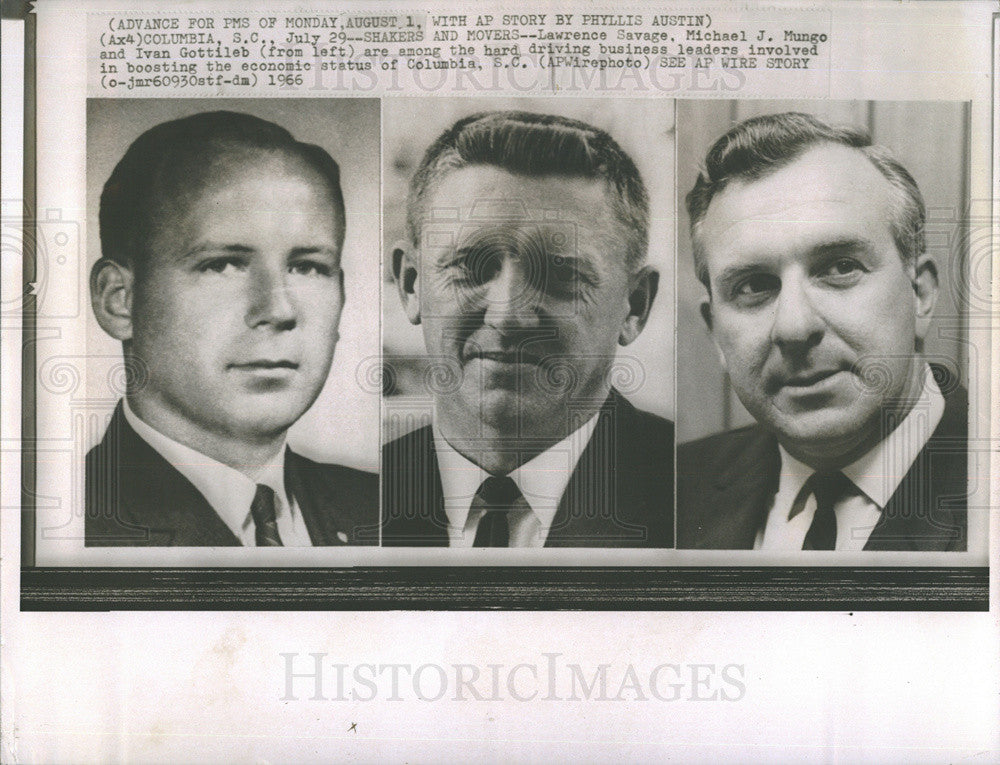 1966 Press Photo Savage Mungo Gottileb Businessmen - Historic Images