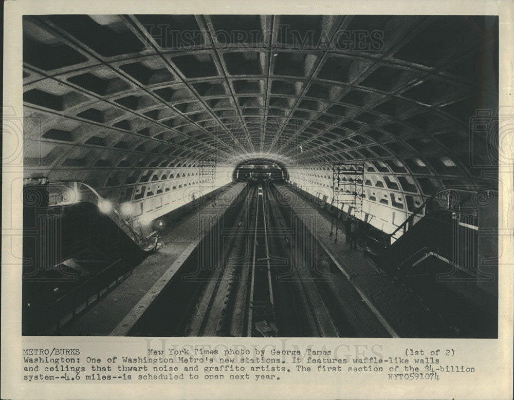 Press Photo One of Washington&#39;s Metro new stations $4billion system - Historic Images