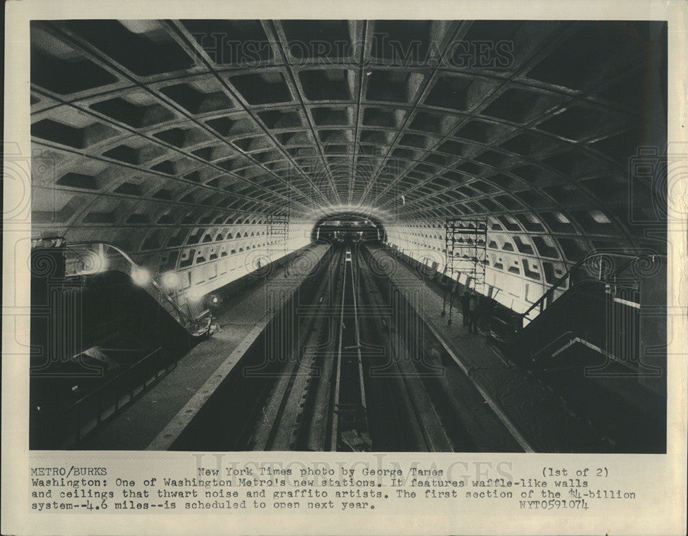 Press Photo One of Washington's Metro new stations $4billion system - Historic Images