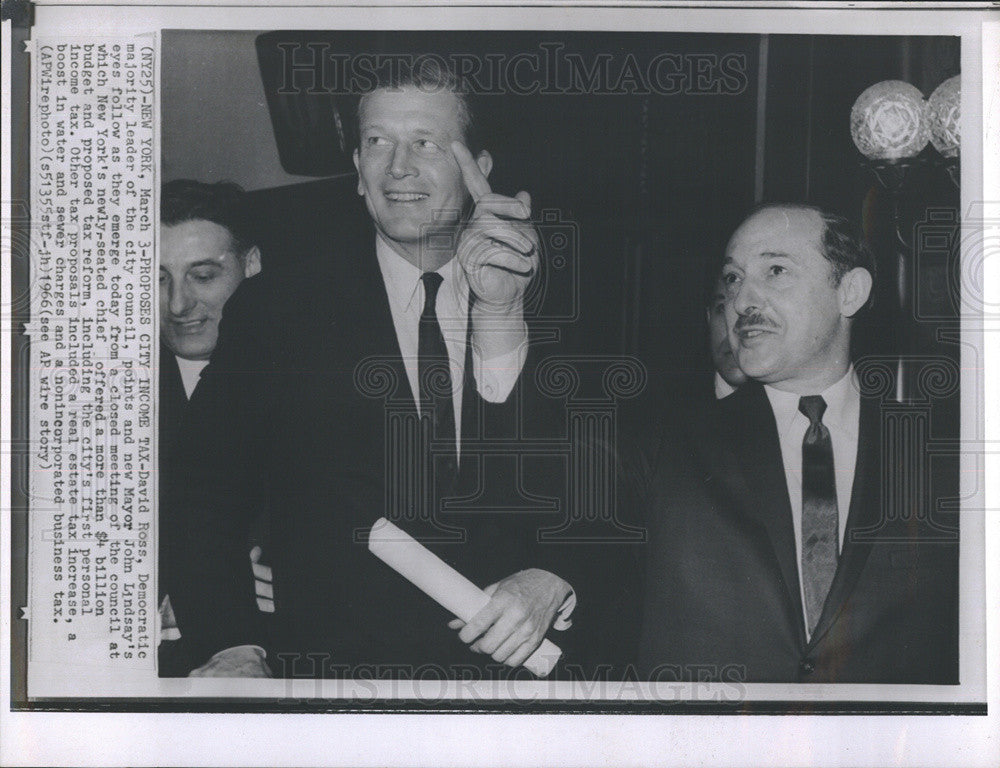 1966 Press Photo David Ross Democratic Majority Leader New York City Council - Historic Images