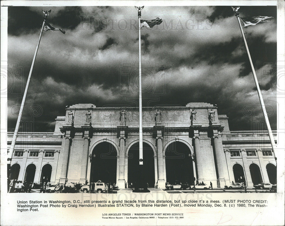 1980 Press Photo Union Station - Historic Images