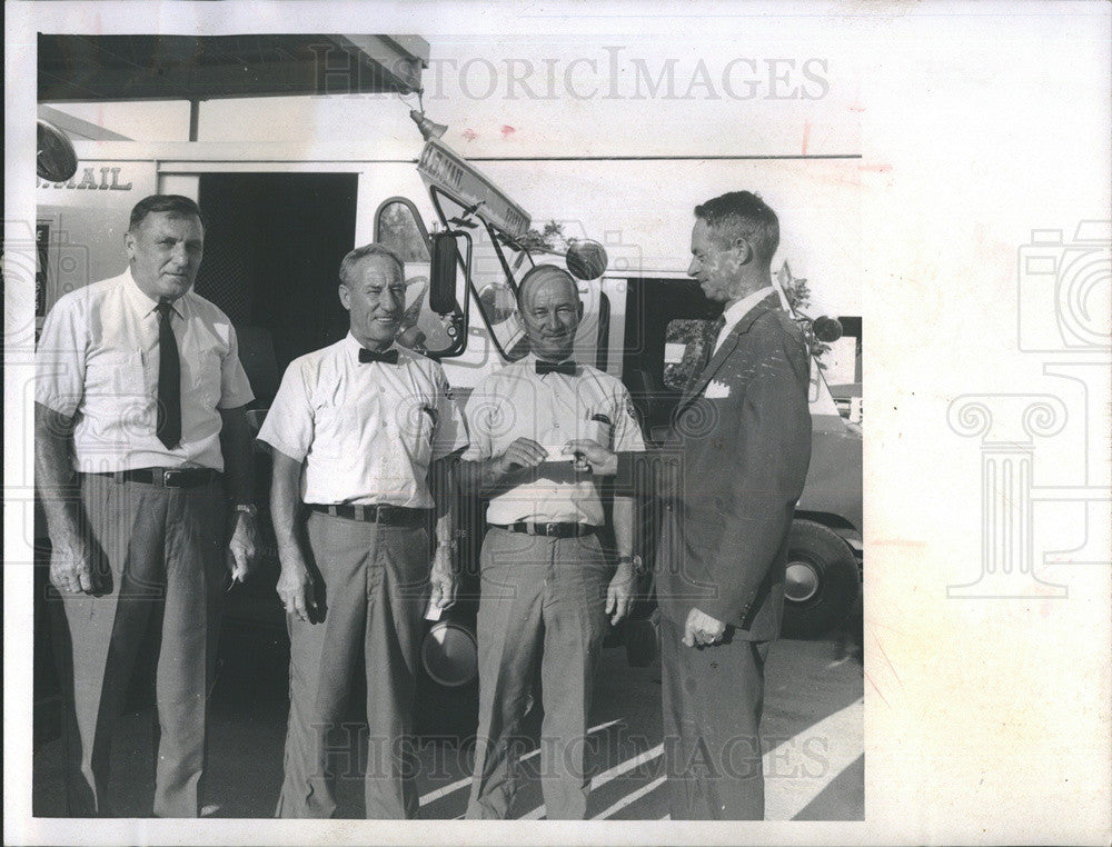 1968 Press Photo Honored Postmen - Rauchle, Marshall, and Wittmore - Historic Images