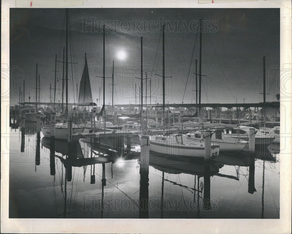 1971 Press Photo St Petersburg Waterfront, Central Yacht Basin - Historic Images