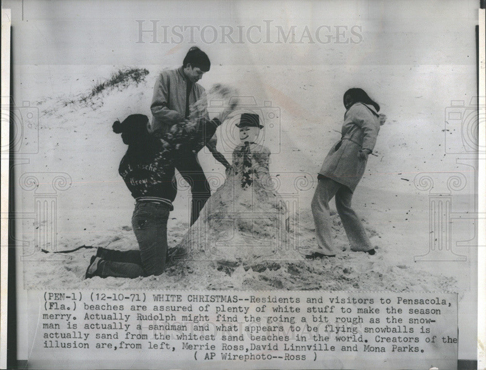 1971 Press Photo Sandman, Pensacola, Florida, Merrie Ross, David Linnville - Historic Images