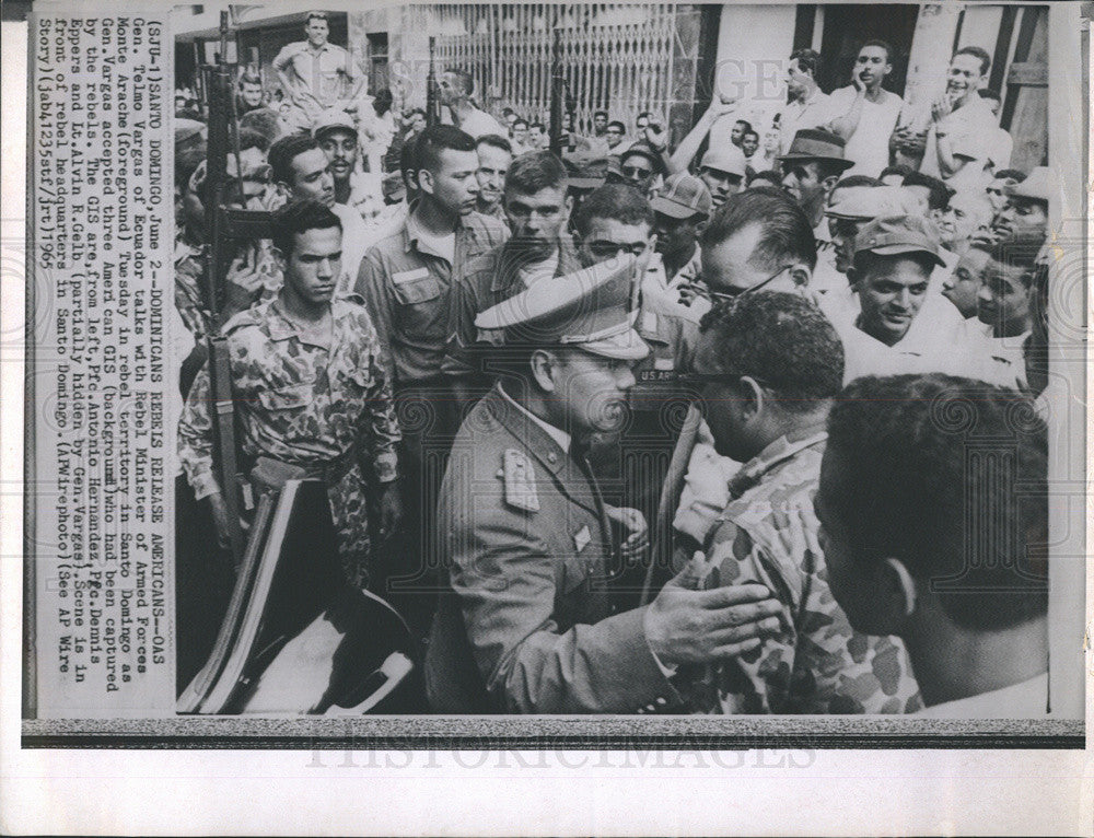 1965 Press Photo Gen Telmo Vargas, Monte Arache, Santo Domingo - Historic Images