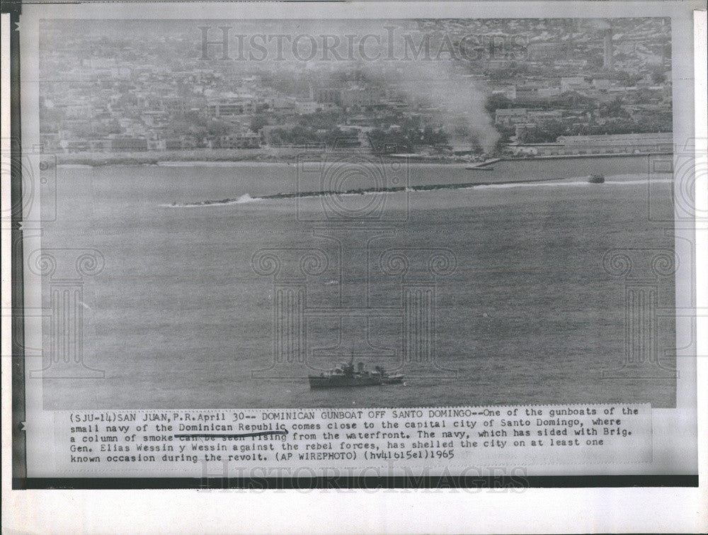 1965 Press Photo Dominican Republic Navy Ship, Santo Domingo - Historic Images