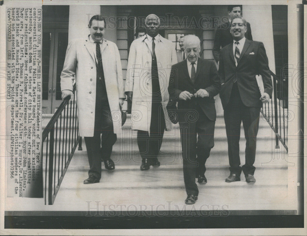 1966 Press Photo NYC Civilian Police Review Board, City Hall - Historic Images