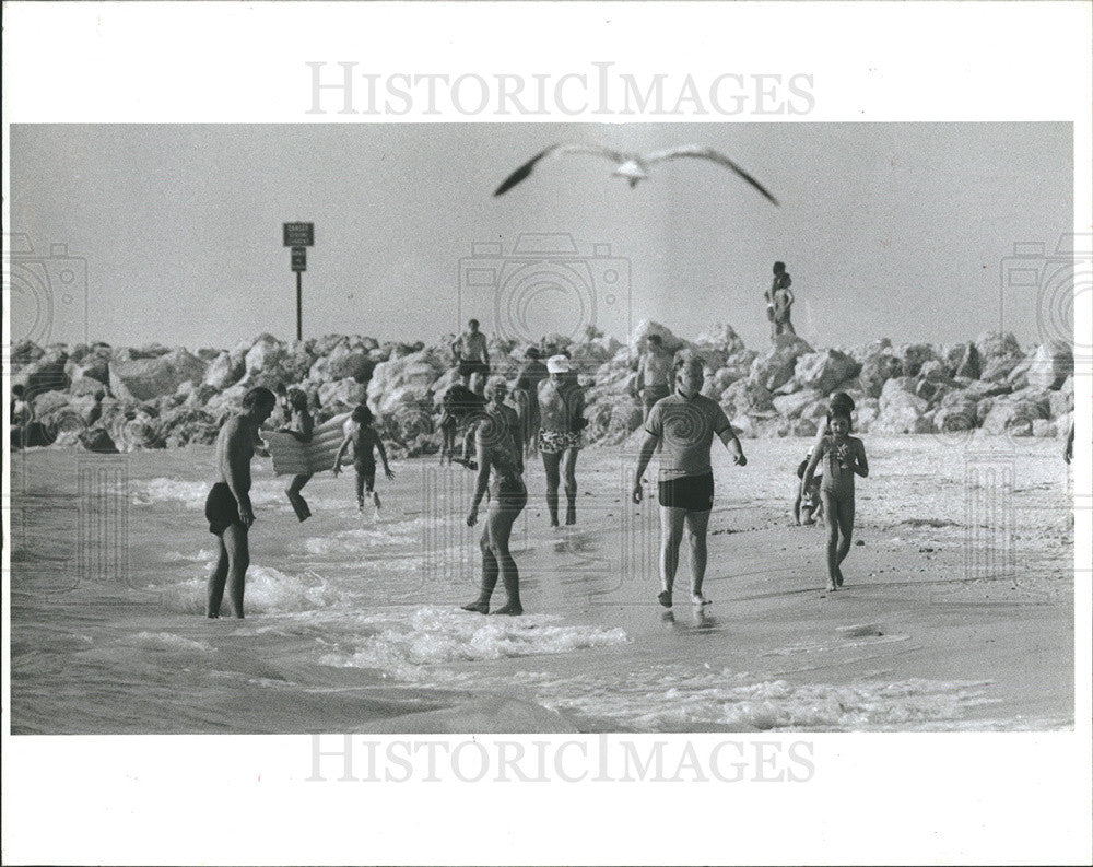 1986 Press Photo Sand Key Beach - Historic Images