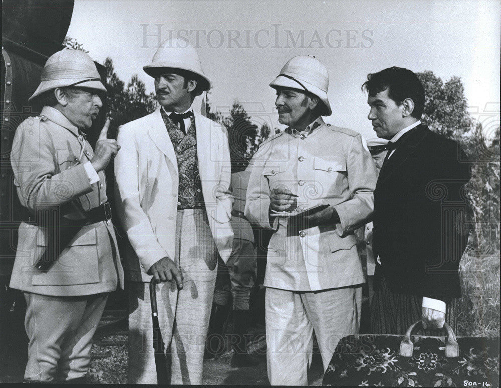 1956 Press Photo David Niven Actor Cantinflas Robert Newton Around World 80 Days - Historic Images