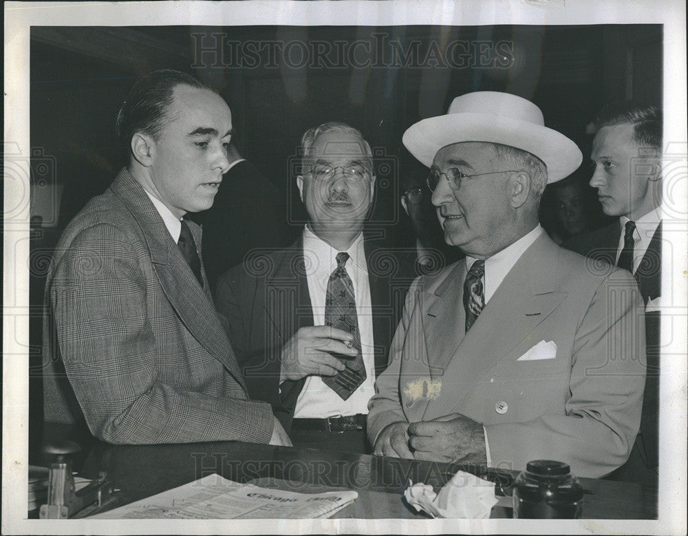 1946 Press Photo U.S. District Attorney J. Albert Woll James Petrillo Musicians - Historic Images