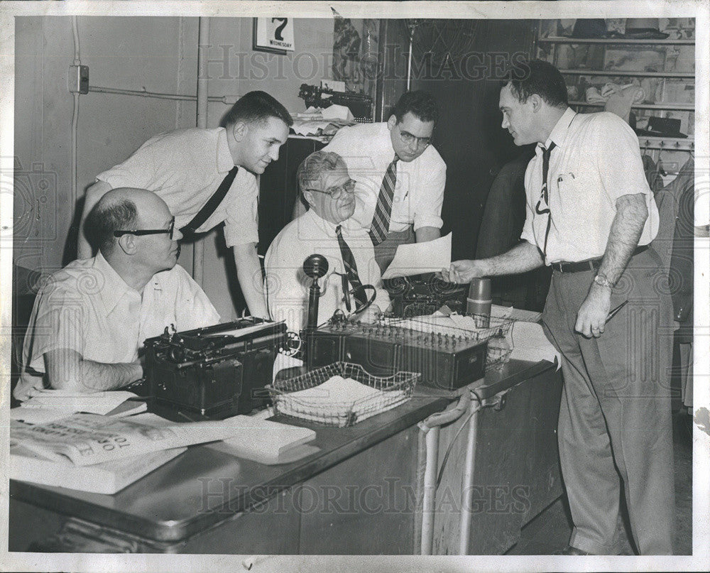 1956 Press Photo Ben Stegner, Justin Fishbein, Marvin Quinn, Robert Hughes - Historic Images