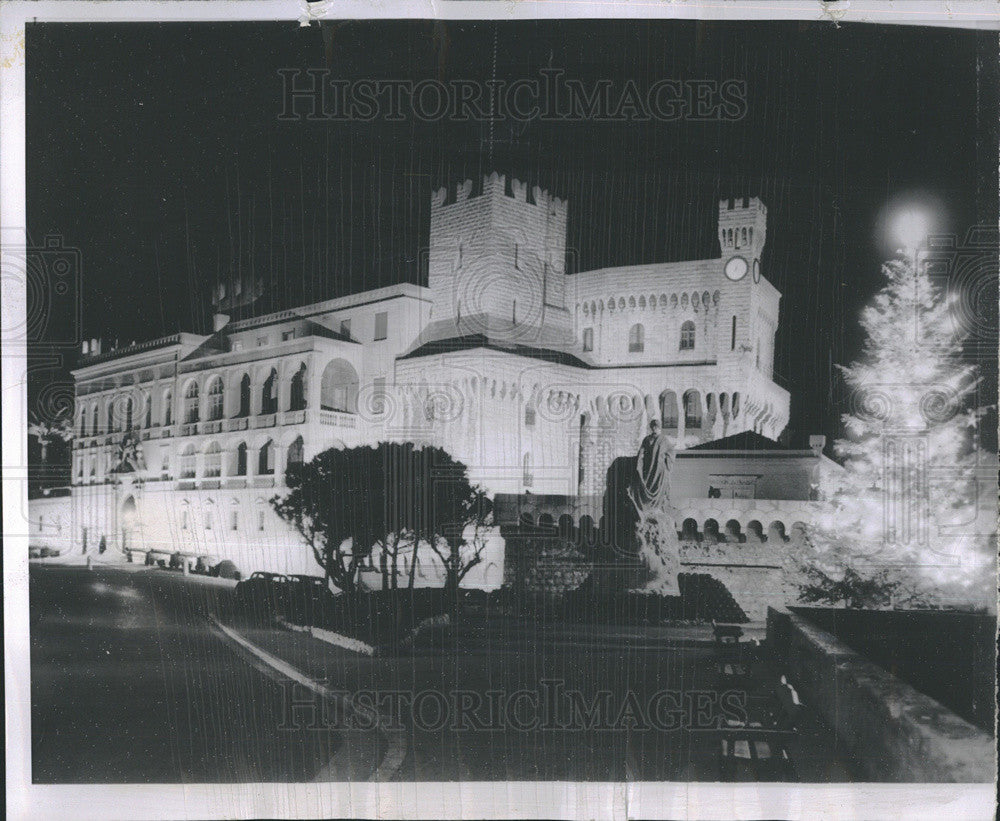 1956 Press Photo Palace, Prince Rainier, Monaco - Historic Images