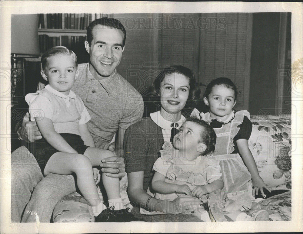 1951 Press Photo Ricardo Montalban Actor Wife Georgianna Mark Anita Lauro - Historic Images