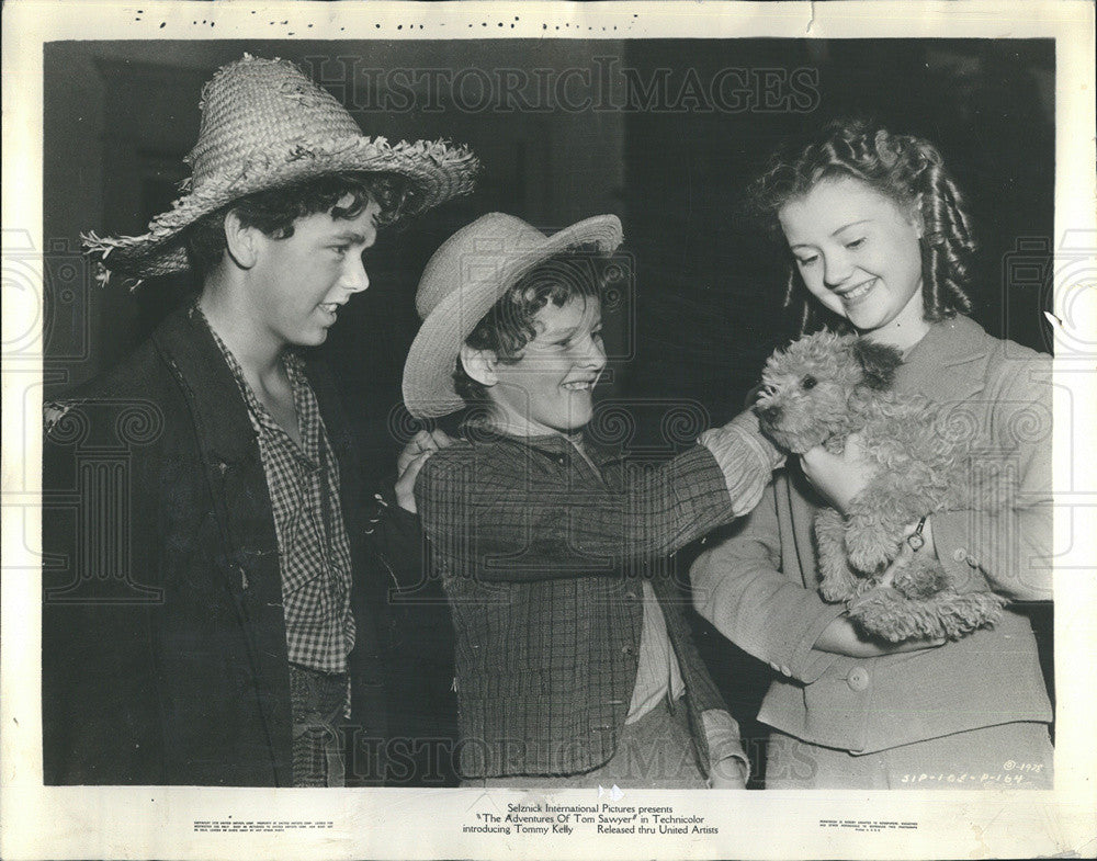 1938 Press Photo Jackie Moran, Tommy Kelly, Ann Gillis, Tom Sawyer - Historic Images
