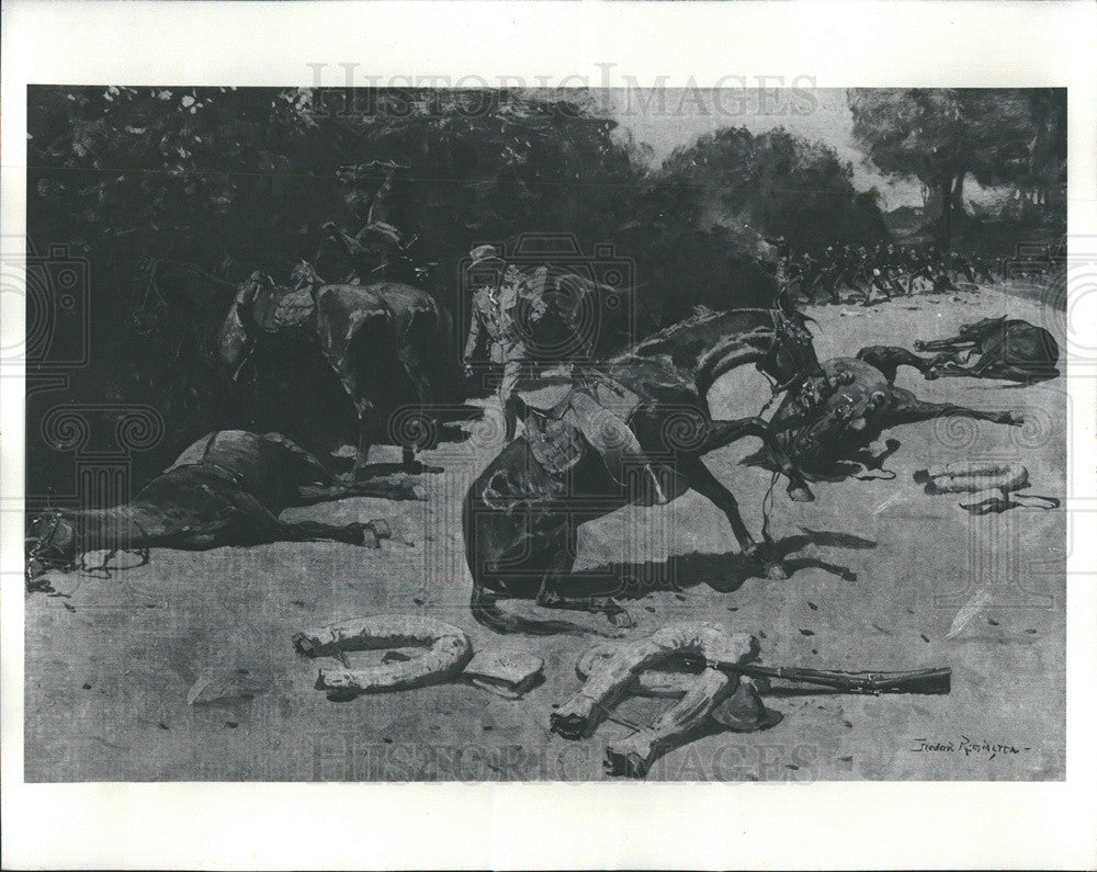 1982 Press Photo Frederic Remington, How the Horses Died for their Country - Historic Images