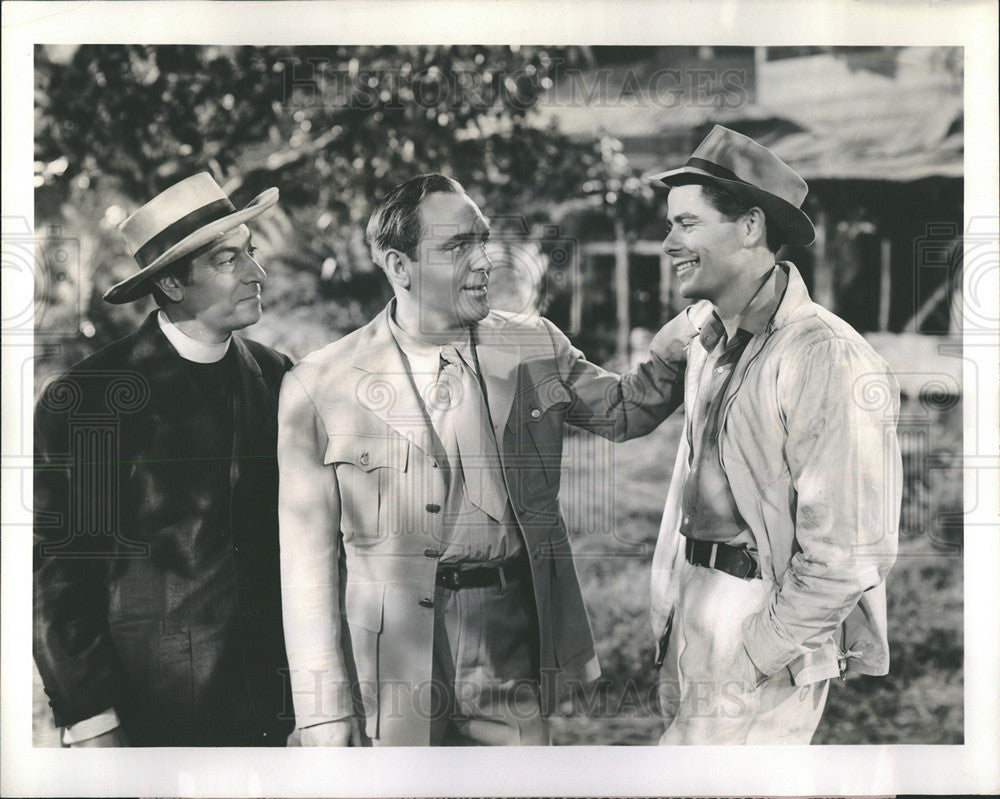 1942 Press Photo Par O&#39;Brien, Glenn Ford, Frank Puglia, Flight Captain - Historic Images