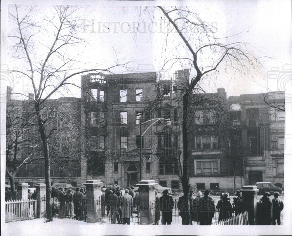 1958 Press Photo Fire Damage, Lake Park - Historic Images