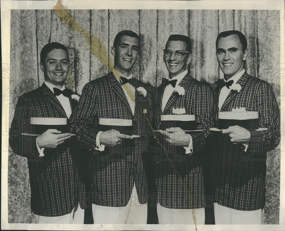 1962 Press Photo Joe Sullivan, Tom Pligen, Jim Poley, Warren Halger, Renegades - Historic Images