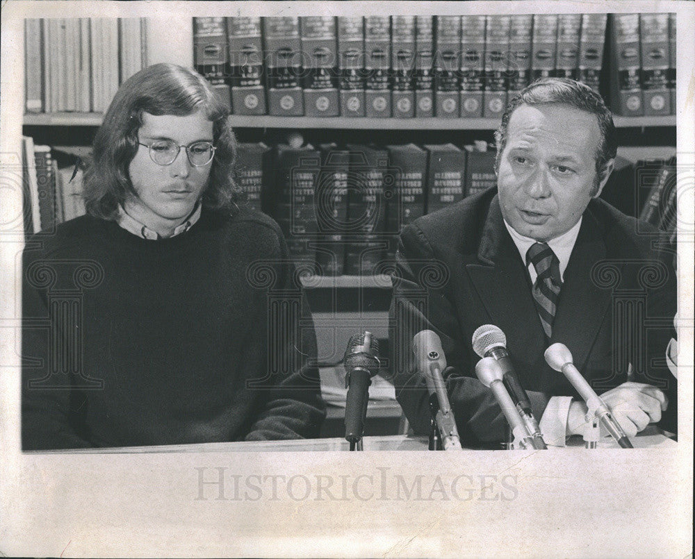 1969 Press Photo David Miller press conference with American Civil Liberties Uni - Historic Images