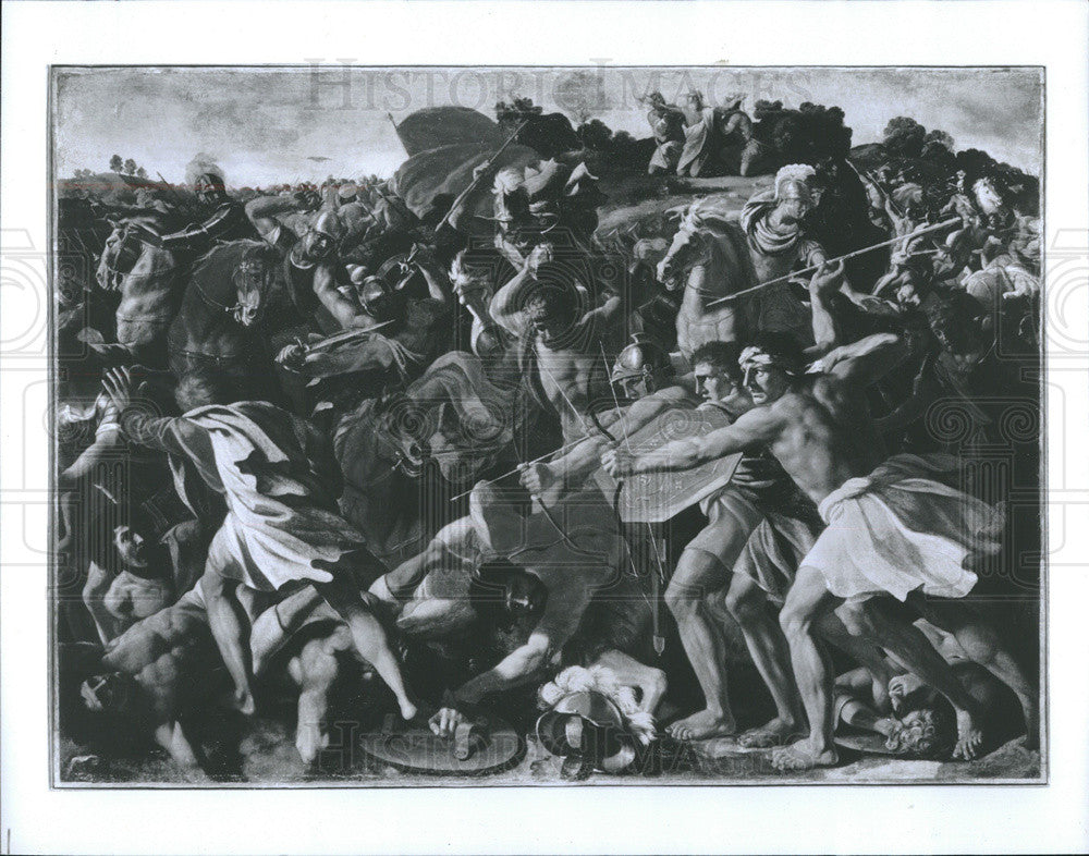 1990 Press Photo Nicolas Poussin (1594-1665) Victory Of Joshua Over Amalekites - Historic Images