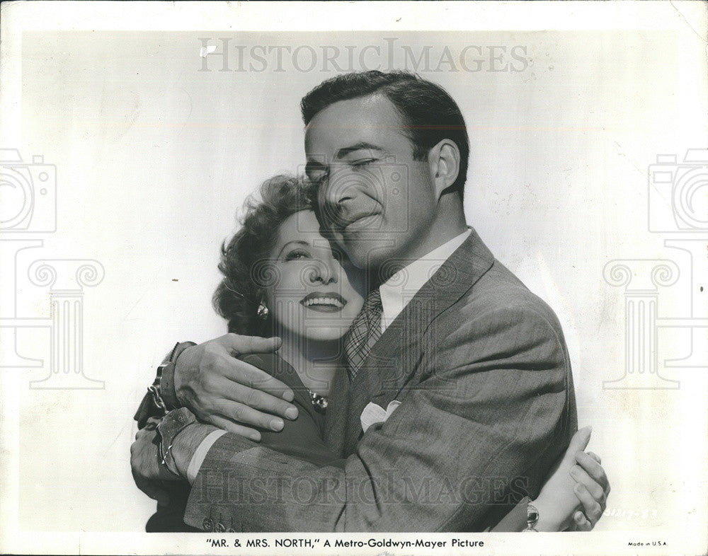 1942 Press Photo COPY Gracie Allens And WM Post Jr In &quot;Mr And Mrs North&quot; - Historic Images