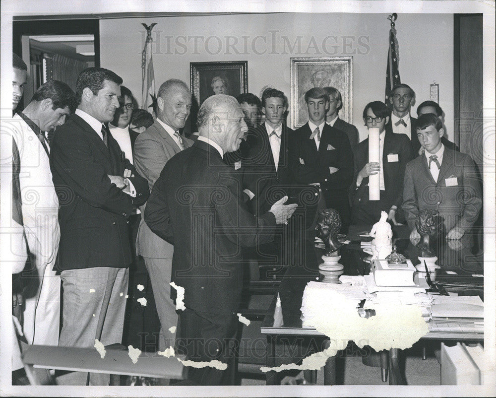 1968 Press Photo Judge Abraham Lincoln Marovitz, Hugh O'Brien Youth Foundation - Historic Images