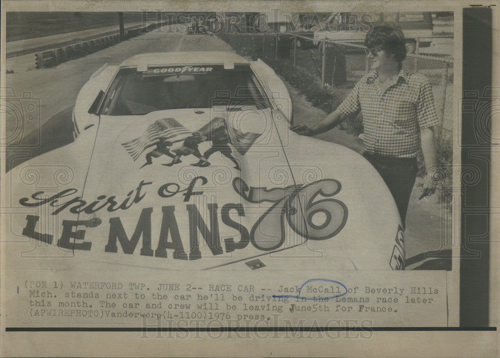 1976 Press Photo Jack McCall, Lemans Race - Historic Images