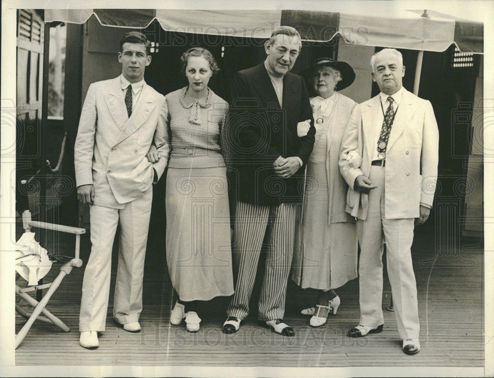 1936 Press Photo WD McJunkin, Mrs WD McJunkin, James McCallum, Helen Harrison - Historic Images