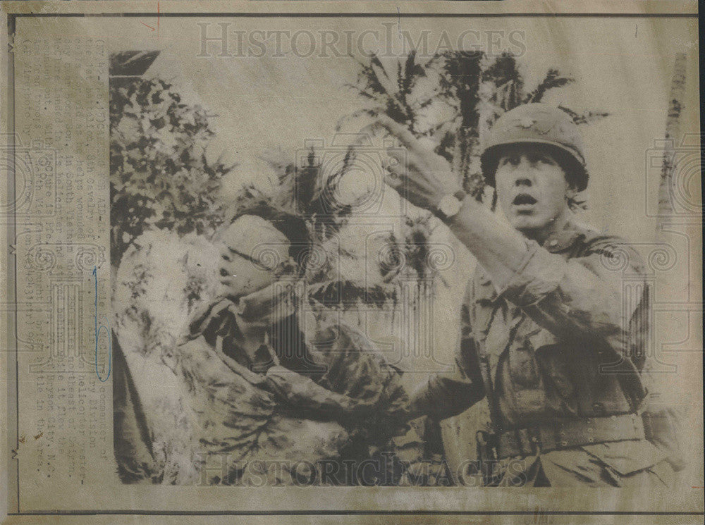 1967 Press Photo Arnie McClure, Commander, 1st Battalion, 8th Cavalry - Historic Images