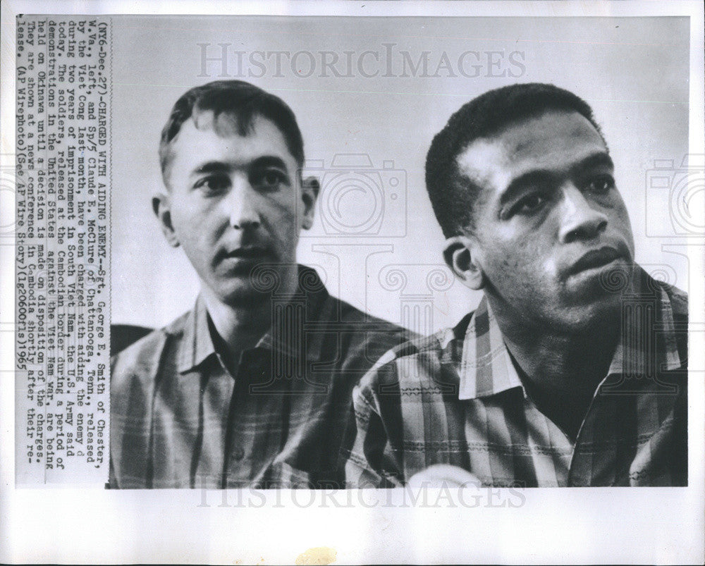 1965 Press Photo Sgt George Smith, Claude McClure - Historic Images