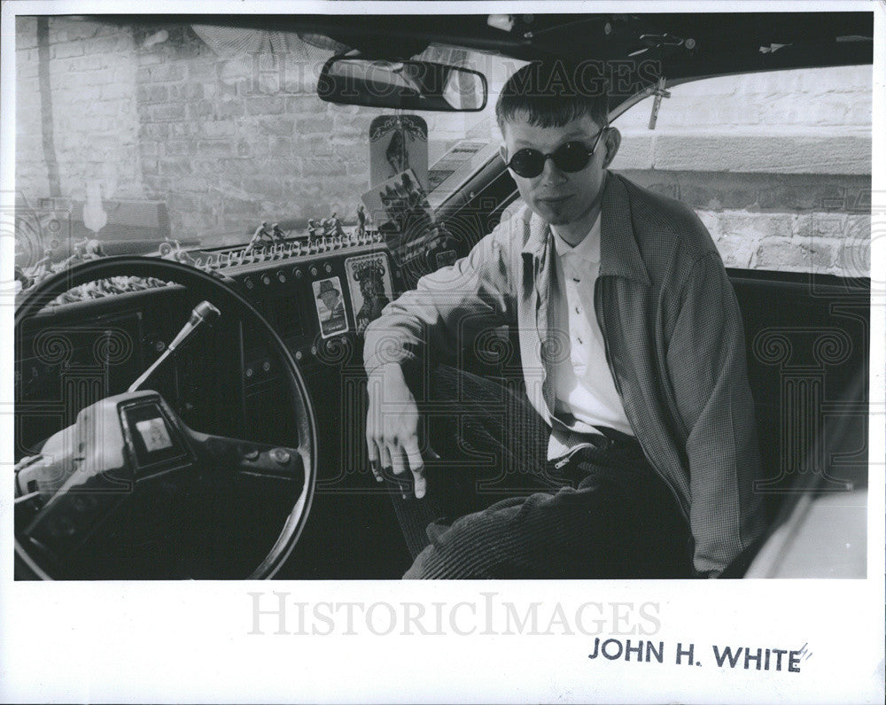 1993 Press Photo D. J. Joe Bryl with the coolest car in the world. - Historic Images