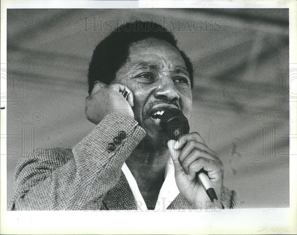 1987 Press Photo James Cotton singing at the Chicago Blues Festival - Historic Images