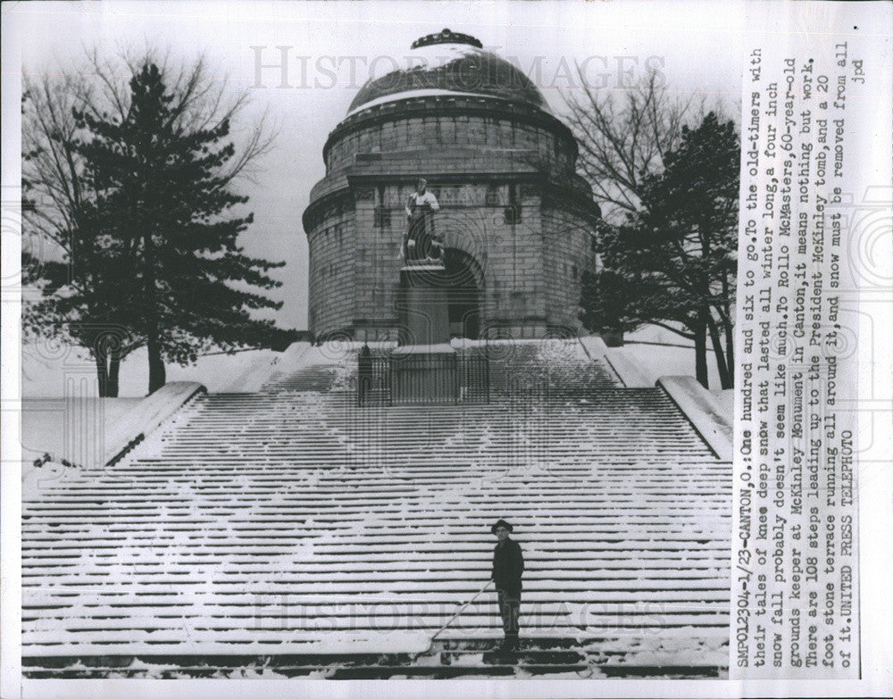 Press Photo Rollo McMasters, McKinley Monument, Canton - Historic Images