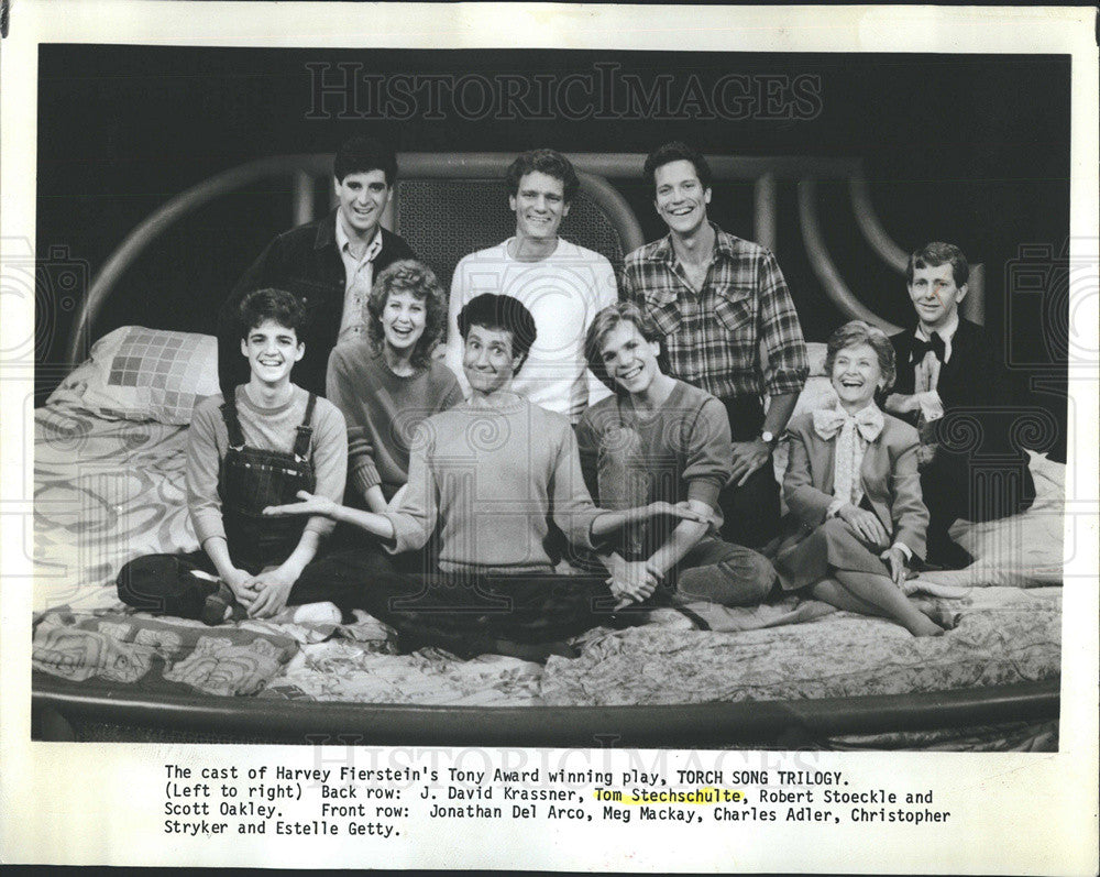 1984 Press Photo Cast, Harvey Fierstein Play, Torch Song Trilogy - Historic Images