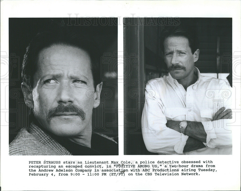 Press Photo Peter Strauss Fugitive Among Us - Historic Images