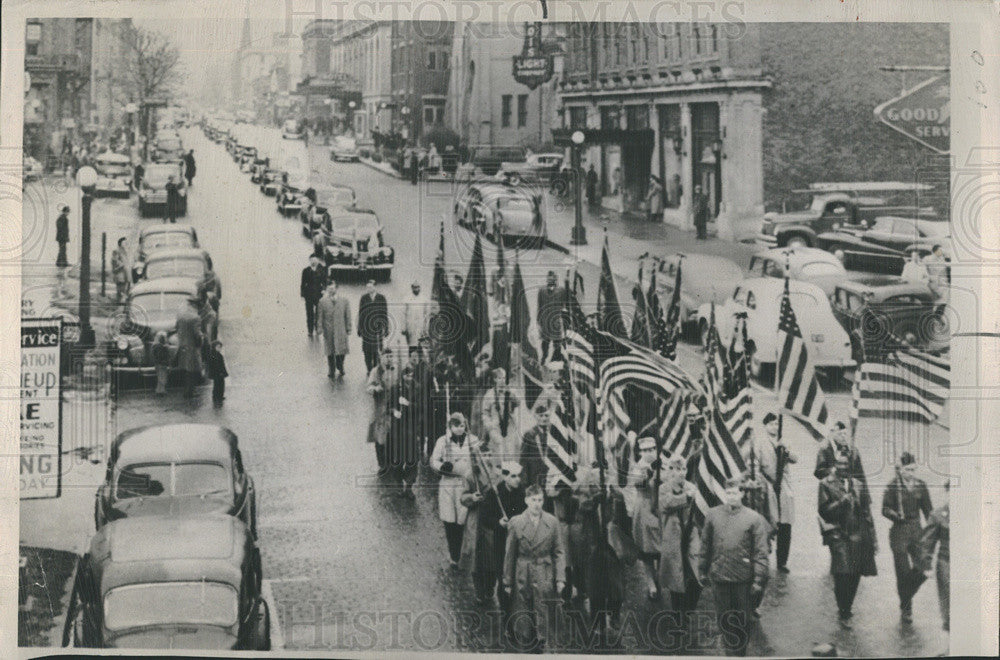 1949 Press Photo Inaugural Parade, Adlai Stevenson - Historic Images