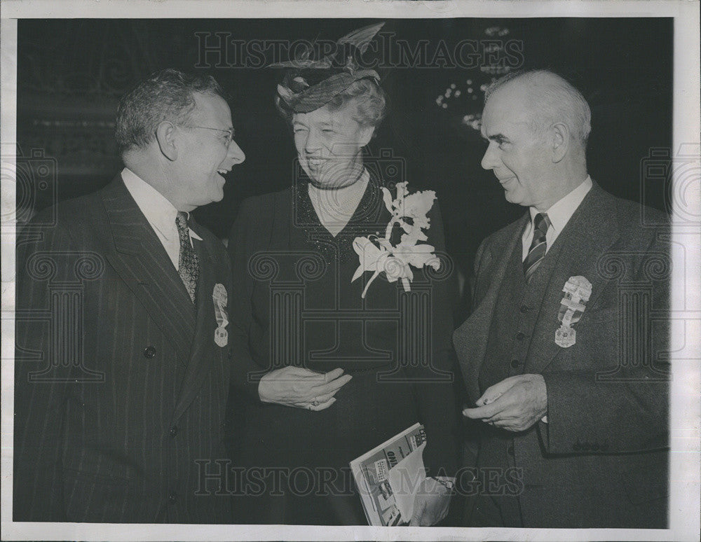 Press Photo Mrs Franklin Roosevelt With CIO President Philip Murray - Historic Images